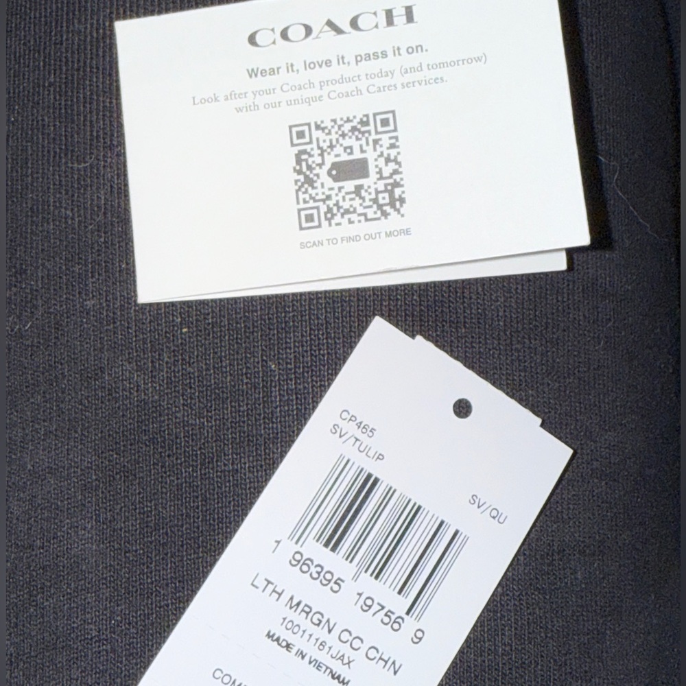 Coach Pink Leather Morgan Card Case on a Chain - Picture 16 of 16